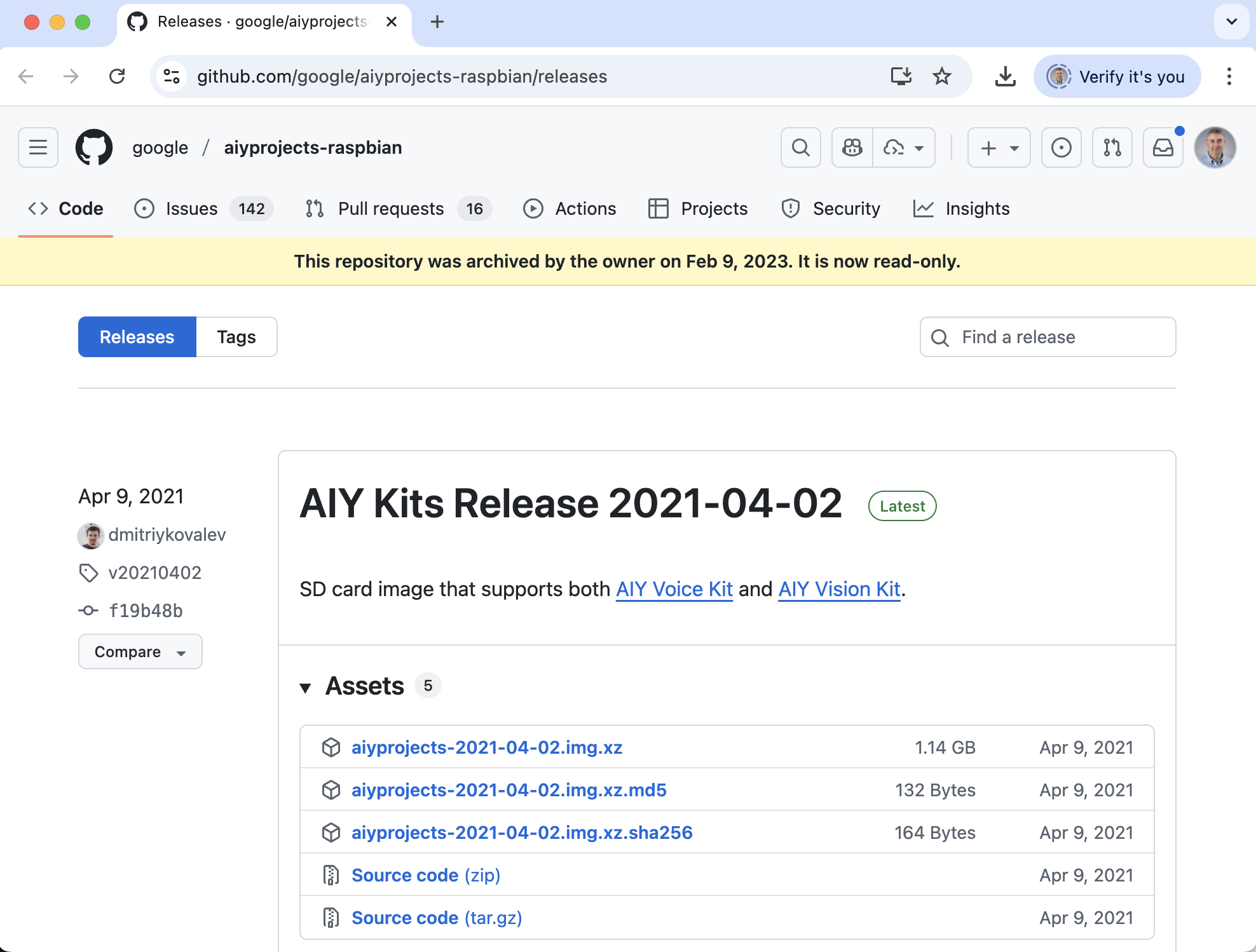 [Download image](https://github.com/google/aiyprojects-raspbian/releases)